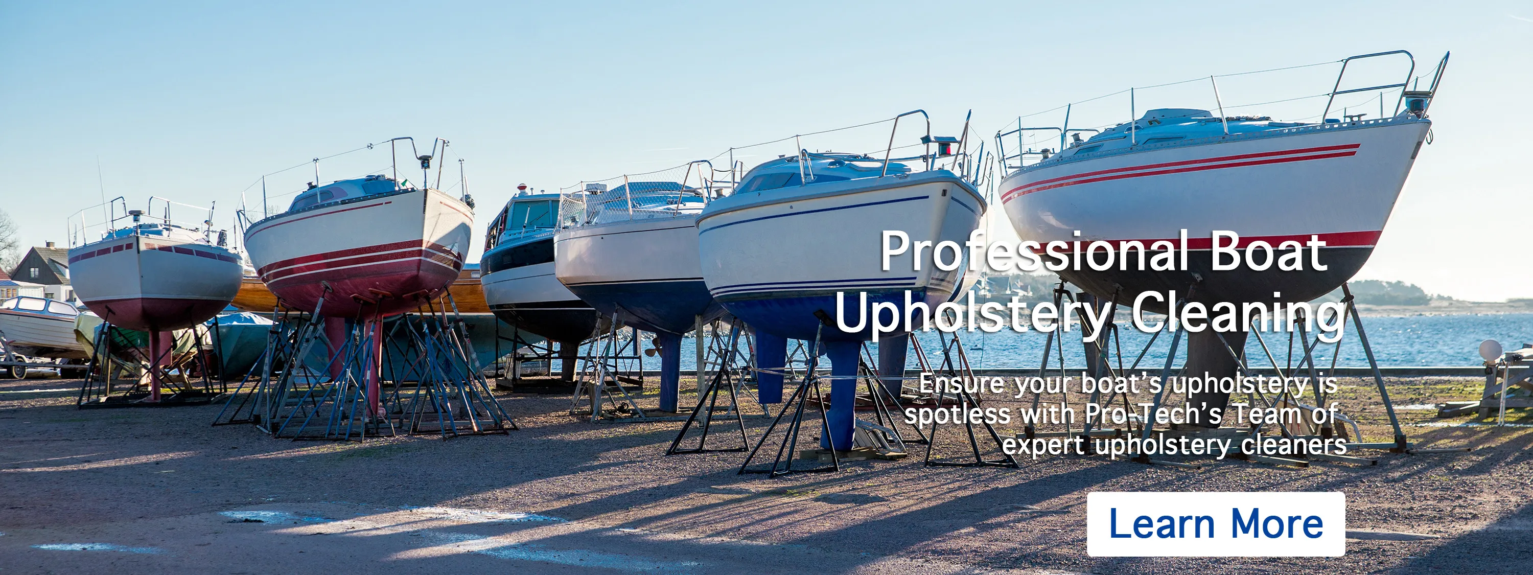 Professional boat upholstery cleaning by the Pro-Tech team.